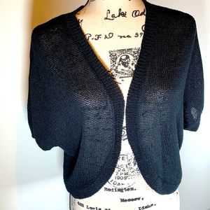 Croft & Barrow Cotton Knit Shrug NWOT Sweater Black